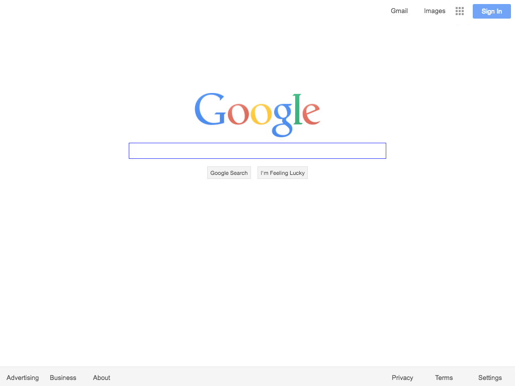 google homepage